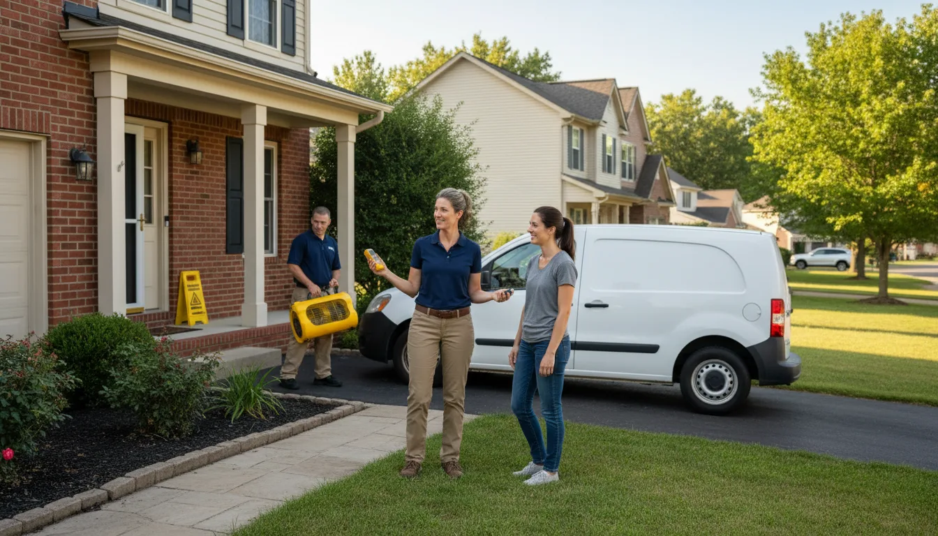 Residential water damage restoration in Coello, IL